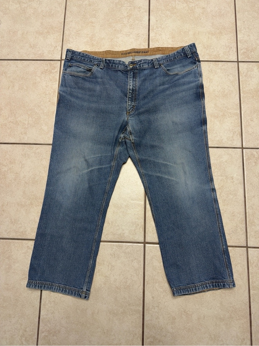 Duluth Trading Flex Ballroom Jeans Men’s Blue Relaxed Fit ~46x27